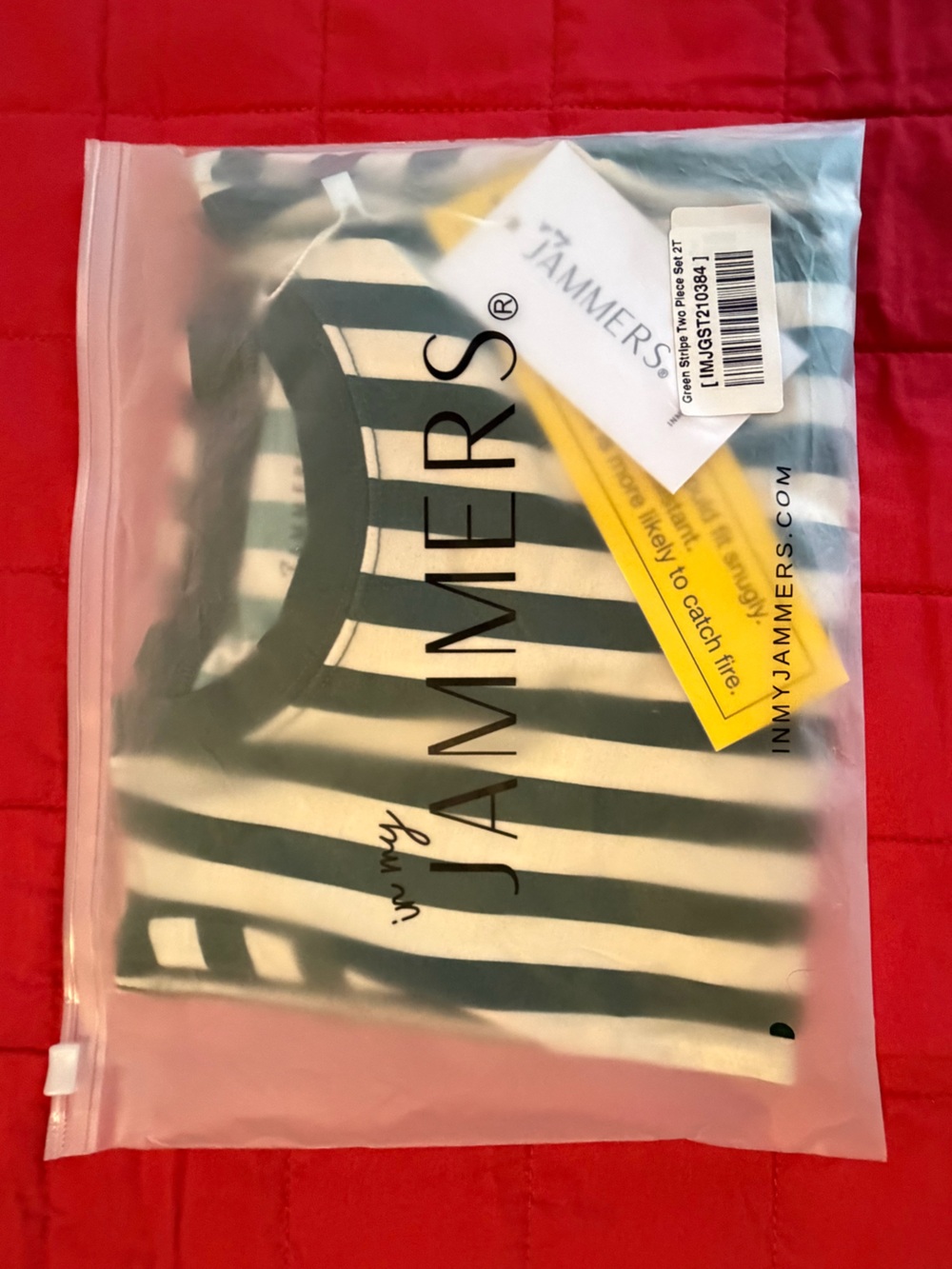 Jammers Kids Black & White Striped Pajama Set